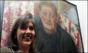 Winner Catherine Goodson with her portrait
