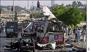 Bus wreckage