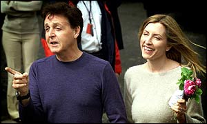 Paul McCartney and Heather Mills in Glaslough, Ireland, before their wedding
