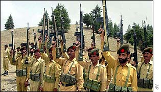 Pakistani troops in Waziristan town