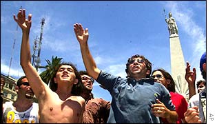 Protesters in Argentina
