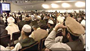 Delegates attending the Loya Jirga in Kabul