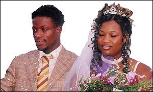 Mohammed Kallon and his new wife M'mah