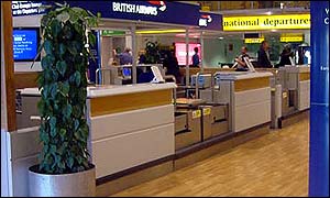 Empty BA check-in desk