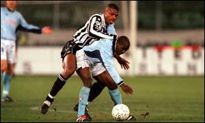 Oliseh in action for Juventus - one of the six European clubs he has played for