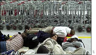 Sleeping passengers hit by French strike