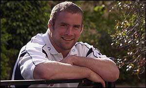 Phil Vickery in relaxed mood after England training on Wednesday