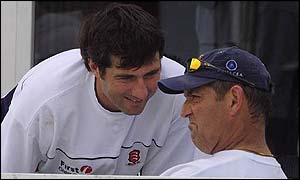 Ronnie Irani and Essex coach Graham Gooch
