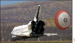 Endeavour lands