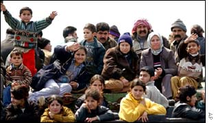 Kurdish asylum seekers arriving in Italy