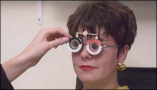eye test carried out by a qualified optician