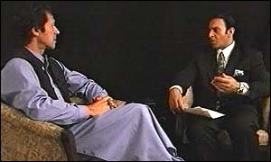 Imran Khan was interviewed in Islamabad