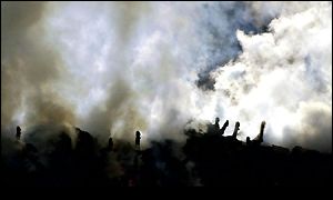 Pyres during the foot-and-mouth crisis