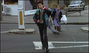Children crossing road 