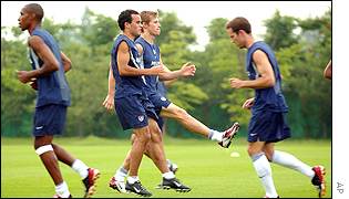 USA football team in training