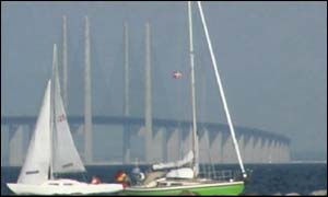 Oresund Bridge which links the Denmark to Sweden