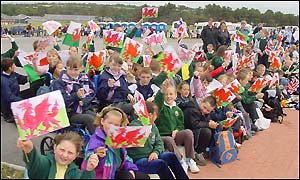 Llanelli schoolchildren celebrate the Queen's Jubilee