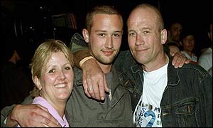 Spencer with his parents after leaving the Big Brother house