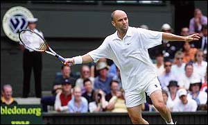 Andre Agassi will open play on Centre Court