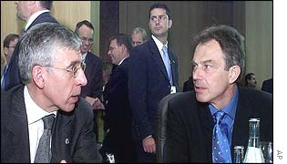 Foreign Secretary Jack Straw and Prime Minister Tony Blair