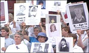 Protesters against priest sex abuse