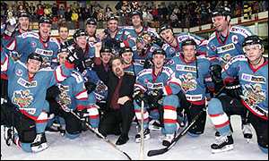 The Belfast squad celebrate after winning the Superleague last season