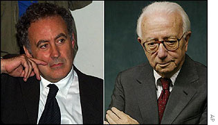 Michele Santaro (left) and Enzo Biagi
