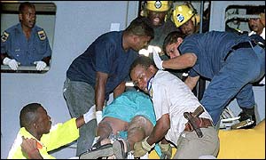 Scene of a crash in which 22 people were killed in February 2002 
