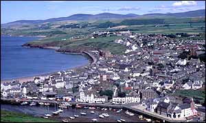 View of the harbour at Peel, Isle of Man