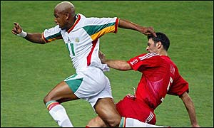 El Hadji Diouf in action for Senegal