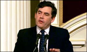Gordon Brown at last year's Mansion House dinner