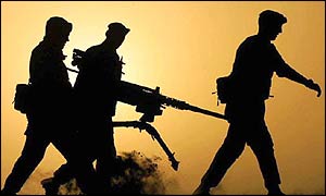 Marines 45 Commando during exercise in Desert of Oman