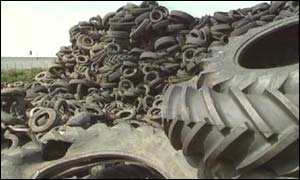 pile of tyres