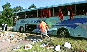 Coach crash scene 