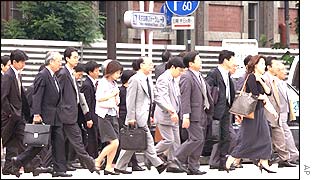 Commuters in Tokyo