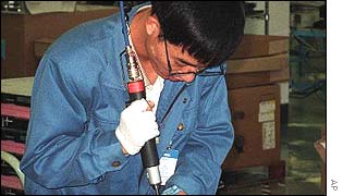 Chinese factory worker