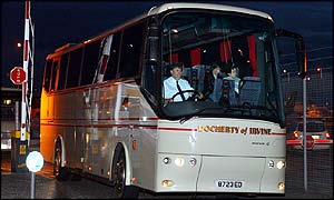 Pupils from Largs Academy arrive back in Glasgow