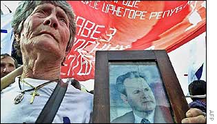 Milosevic supporter