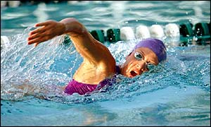 Swimmer in a pool