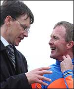 Mick Kinane rode O'Brien's High Chaparral to victory in Sunday's Irish Derby