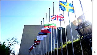 European Union flags
