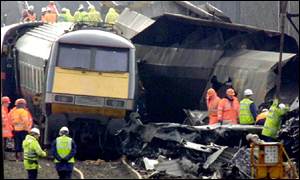 Scene of Selby crash