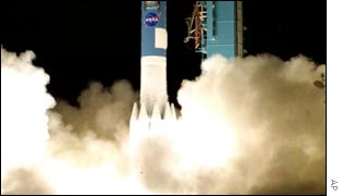 TRW satellite being launched