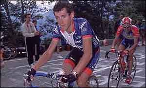 Roberto Heras in action during last year's Tour