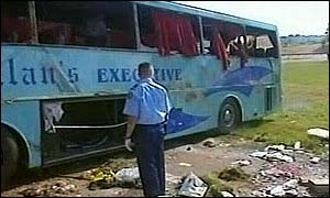 French coach crash scene