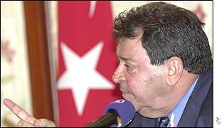 Israeli Defence Minister and Labour Party leader Binyamin Ben Eliezer