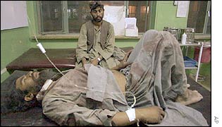 A man wounded in the US air attack