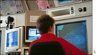 Air traffic controller in Zurich