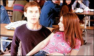 Tobey Maguire and Kirsten Dunst in Spider-Man