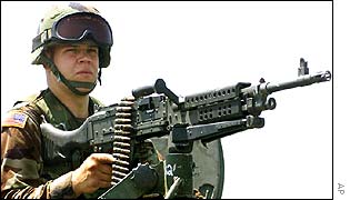US soldier in Bosnia